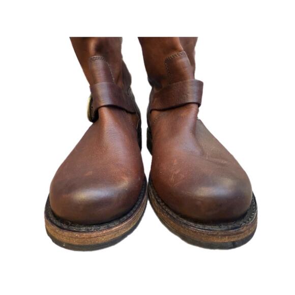 Frye Veronica Moto Bootie Brown Leather Women size 6 - Picture 5 of 7
